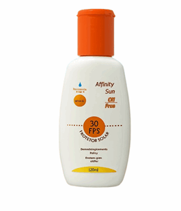 Protetor Solar Affinity Sun FPS 30 – Frasco 120 ml Personalizado Ref 905