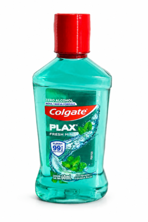 Enxaguante Bucal Colgate Plax Fresh Mint 60ml – Zero Álcool