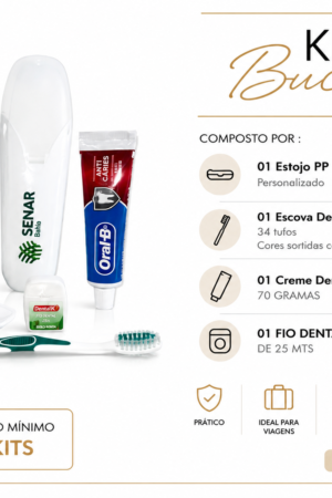 Kit Bucal Personalizado com Escova Emborrachada – Ref. 600/1