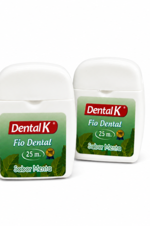 Dois fios dentais Dental K 25 metros sabor menta de frente